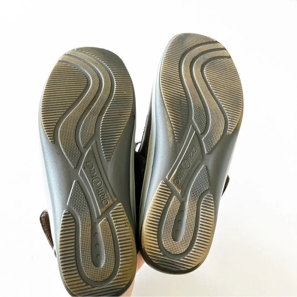 Orthofeet Pewter Faux‎ Leather Fisherman Sandals Women’s Size 12 Wide Orthopedic - Picture 3 of 10